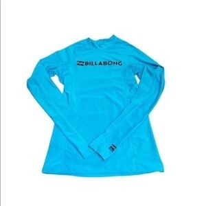 Billabong kid Surf long sleeve UVA UVB protection Rashguard swimwear top Sz S